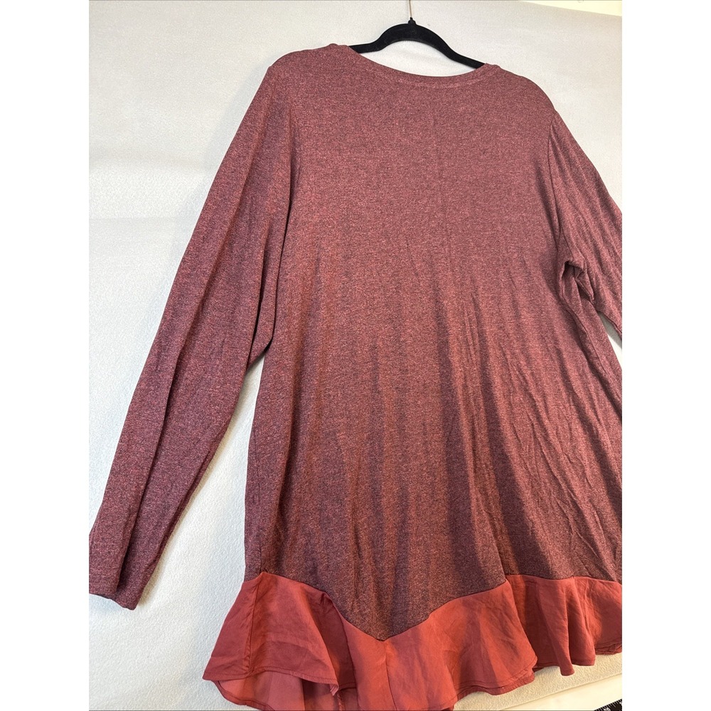 Logo By Lori Goldstein Women's Size 1X Long Sleeve Blouse, Ruffled Bottom Edge - Picture 5 of 10
